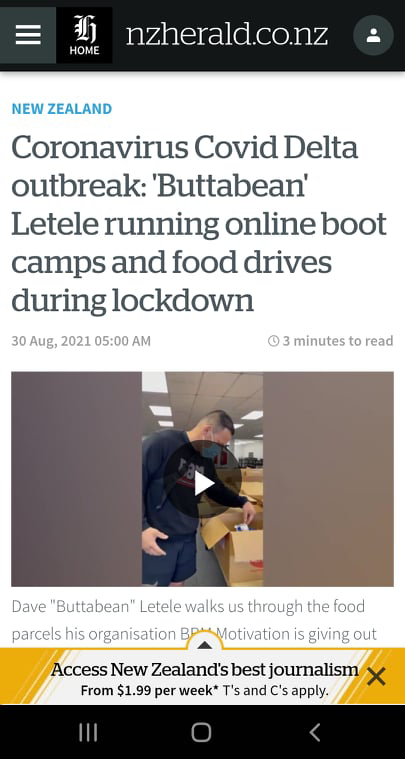 ‘Buttabean’ Letele running online boot camps and food drives during lockdown